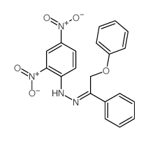 2,4-dinitro-N-[(2-phenoxy-1-phenyl-ethylidene)amino]aniline structure