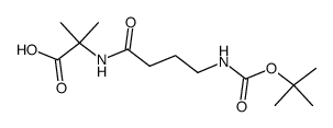 2-(4-tert-Butoxycarbonylamino-butyrylamino)-2-methyl-propionic acid结构式