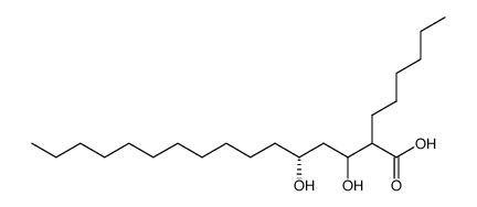 (5R)-2-hexyl-3,5-dihydroxyhexadecanoic acid Structure