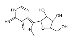 (2S,3R,4S,5R)-2-(7-amino-2-methylpyrazolo[4,3-d]pyrimidin-3-yl)-5-(hydroxymethyl)oxolane-3,4-diol结构式