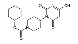 cyclohexyl 4-(2,4,6-trioxo-1,3-diazinan-1-yl)piperazine-1-carboxylate结构式