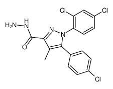 5-(4-Chloro-phenyl)-1-(2,4-dichloro-phenyl)-4-methyl-1 H-pyrazole-3-carboxylic acid hydrazide Structure