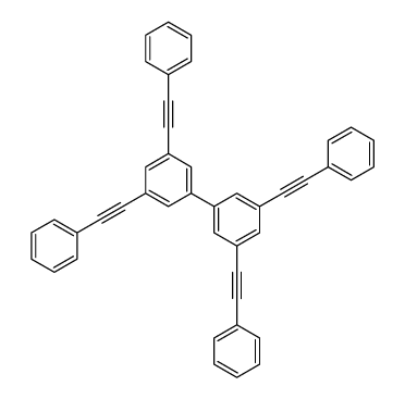 1-[3,5-bis(2-phenylethynyl)phenyl]-3,5-bis(2-phenylethynyl)benzene Structure