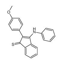 3-anilino-2-(4-methoxyphenyl)indene-1-thione结构式