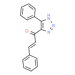 3-Phenyl-1-(5-phenyl-1H-1,2,3-triazol-4-yl)-2-propen-1-one Structure