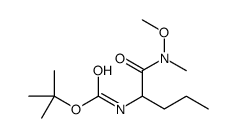 tert-butyl N-[1-[methoxy(methyl)amino]-1-oxopentan-2-yl]carbamate结构式