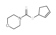 1-cyclopent-2-enylsulfanyl-morpholin-4-yl-methanethione Structure