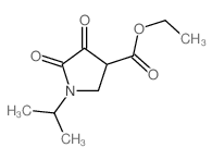 3-Pyrrolidinecarboxylicacid, 1-(1-methylethyl)-4,5-dioxo-, ethyl ester结构式