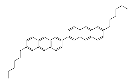 2-hexyl-6-(6-hexylanthracen-2-yl)anthracene结构式