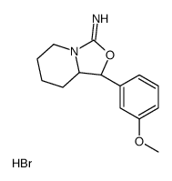 (1R,8aR)-1-(3-methoxyphenyl)-1,5,6,7,8,8a-hexahydro-[1,3]oxazolo[3,4-a]pyridin-3-imine,hydrobromide结构式