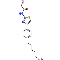 2-Chloro-N-[4-(4-hexyl-phenyl)-thiazol-2-yl]-acetamide Structure