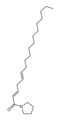 1-(1-Oxo-2,5-octadecadienyl)pyrrolidine结构式