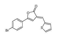 (3Z)-5-(4-bromophenyl)-3-(thiophen-2-ylmethylidene)furan-2-one Structure