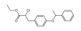 ethyl 2-chloro-3-<4-(1-phenylethyloxy)phenyl>propionate Structure