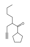 1-cyclopentyl-2-prop-2-ynylhexan-1-one Structure