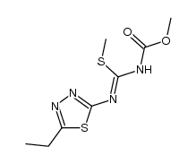 [(5-ethyl-[1,3,4]thiadiazol-2-ylimino)-methylsulfanyl-methyl]-carbamic acid methyl ester Structure