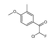 Ethanone, 2-chloro-2-fluoro-1-(4-methoxy-3-methylphenyl)- (9CI)结构式