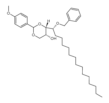 (4S,5R)-4-((R)-1-(benzyloxy)pentadecyl)-2-(4-methoxyphenyl)-1,3-dioxan-5-ol Structure