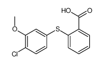 2-(4-chloro-3-methoxyphenyl)sulfanylbenzoic acid Structure