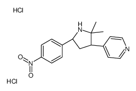 4-[(3S,5R)-2,2-dimethyl-5-(4-nitrophenyl)pyrrolidin-3-yl]pyridine,dihydrochloride结构式