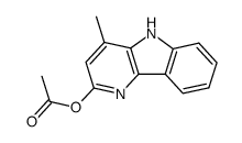 2-acetoxy-4-methyl-5H-pyrido[3,2-b]indole结构式