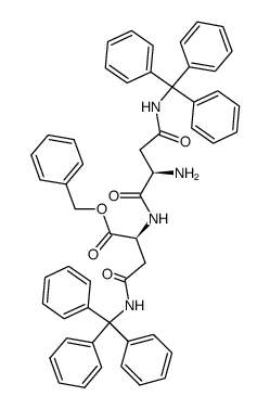 (S)-2-[(R)-2-Amino-3-(trityl-carbamoyl)-propionylamino]-N-trityl-succinamic acid benzyl ester结构式