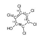 五氯苯酚-UL-14C结构式