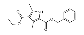 2-苄基-3,5-二甲基-1H-吡咯-2,4-二羧酸-4-乙酯结构式