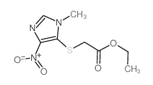 Acetic acid,2-[(1-methyl-4-nitro-1H-imidazol-5-yl)thio]-, ethyl ester Structure