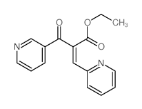 ethyl 2-(pyridine-3-carbonyl)-3-pyridin-2-yl-prop-2-enoate结构式