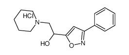 1-(3-phenyl-1,2-oxazol-5-yl)-2-piperidin-1-ylethanol,hydrochloride结构式