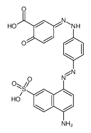 5-[[4-[(4-Amino-7-sulfo-1-naphthalenyl)azo]phenyl]azo]-2-hydroxybenzoic acid structure