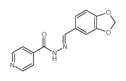 4-Pyridinecarboxylicacid, 2-(1,3-benzodioxol-5-ylmethylene)hydrazide结构式