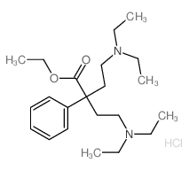 ethyl 4-diethylamino-2-(2-diethylaminoethyl)-2-phenyl-butanoate结构式