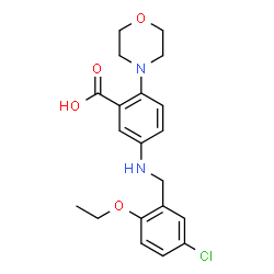 5-[(5-Chloro-2-ethoxybenzyl)amino]-2-(4-morpholinyl)benzoic acid Structure