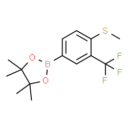 4-Methylthio-3-(trifluoromethyl)phenylboronic acid pinacol ester Structure