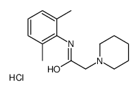 N-(2,6-dimethylphenyl)-2-piperidin-1-ium-1-ylacetamide,chloride结构式