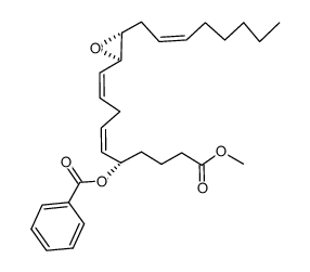 (S,6Z,9Z)-1-methoxy-10-((2R,3R)-3-((Z)-oct-2-en-1-yl)oxiran-2-yl)-1-oxodeca-6,9-dien-5-yl benzoate结构式