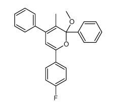 6-(4-fluorophenyl)-2-methoxy-3-methyl-2,4-diphenylpyran Structure