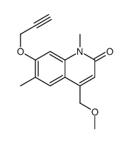 4-(methoxymethyl)-1,6-dimethyl-7-prop-2-ynoxyquinolin-2-one结构式