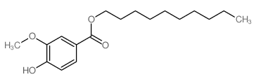 Benzoicacid, 4-hydroxy-3-methoxy-, decyl ester Structure