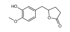 5-[(3-hydroxy-4-methoxyphenyl)methyl]oxolan-2-one结构式