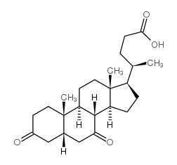 3,7-diketo-5beta-cholan-24-oic acid结构式