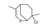 8-chloro-4,8-dimethyl-2-thiabicyclo(3.3.1)non-3-ene结构式