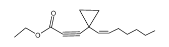 [((Z)-1-Hept-1-enyl)-cyclopropyl]-propynoic acid ethyl ester Structure