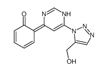 6-[4-[5-(hydroxymethyl)triazol-1-yl]-1H-pyrimidin-6-ylidene]cyclohexa-2,4-dien-1-one Structure