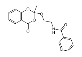 2-(2-((3-pyridinylcarbonyl)amino)ethyloxy)-2-methyl-4H-1,3-benzodioxin-4-one Structure