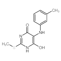 4(3H)-Pyrimidinone,6-hydroxy-5-[(3-methylphenyl)amino]-2-(methylthio)-结构式