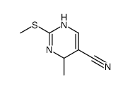 4-methyl-2-methylsulfanyl-1,4-dihydropyrimidine-5-carbonitrile结构式