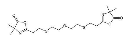 1,5-bis[2-(4,4-dimethyl-2-oxazolin-5-one-2-yl)ethylthio]3-oxapentane Structure